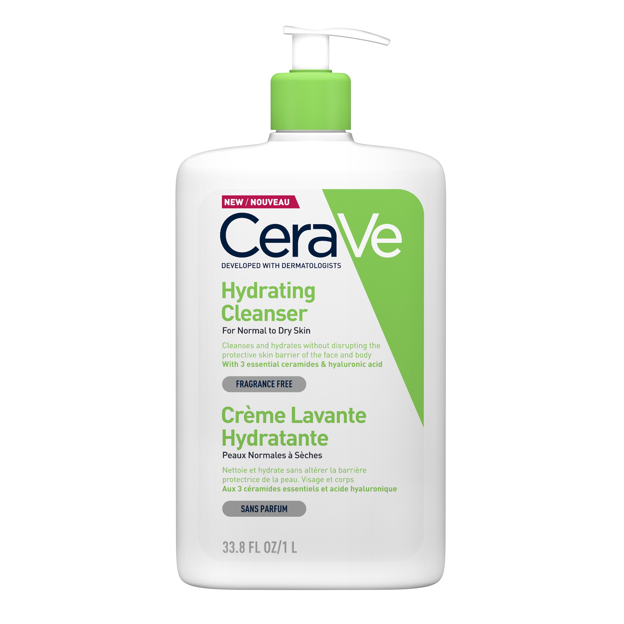Gel de spălare hidratant CeraVe, piele normal-uscată, 1000 ml