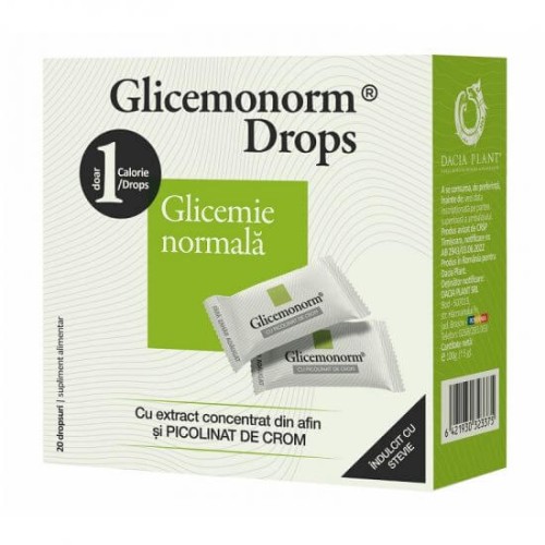 GLICEMONORM DROPS X 20 CPR DACIA PLANT