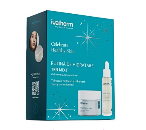 IVATHERM Ivatherm pachet pentru ten mixt ser aquafil hydra 30 ml+crema aquafil hydra light 50 ml