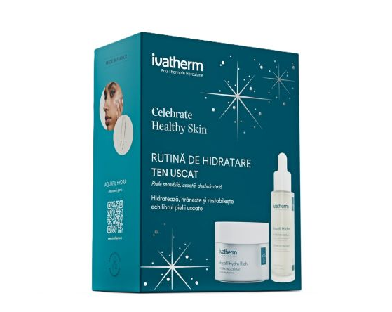 IVATHERM Ivatherm pachet pentru ten uscat ser aquafil hydra 30 ml+crema aquafil hydra rich 50 ml