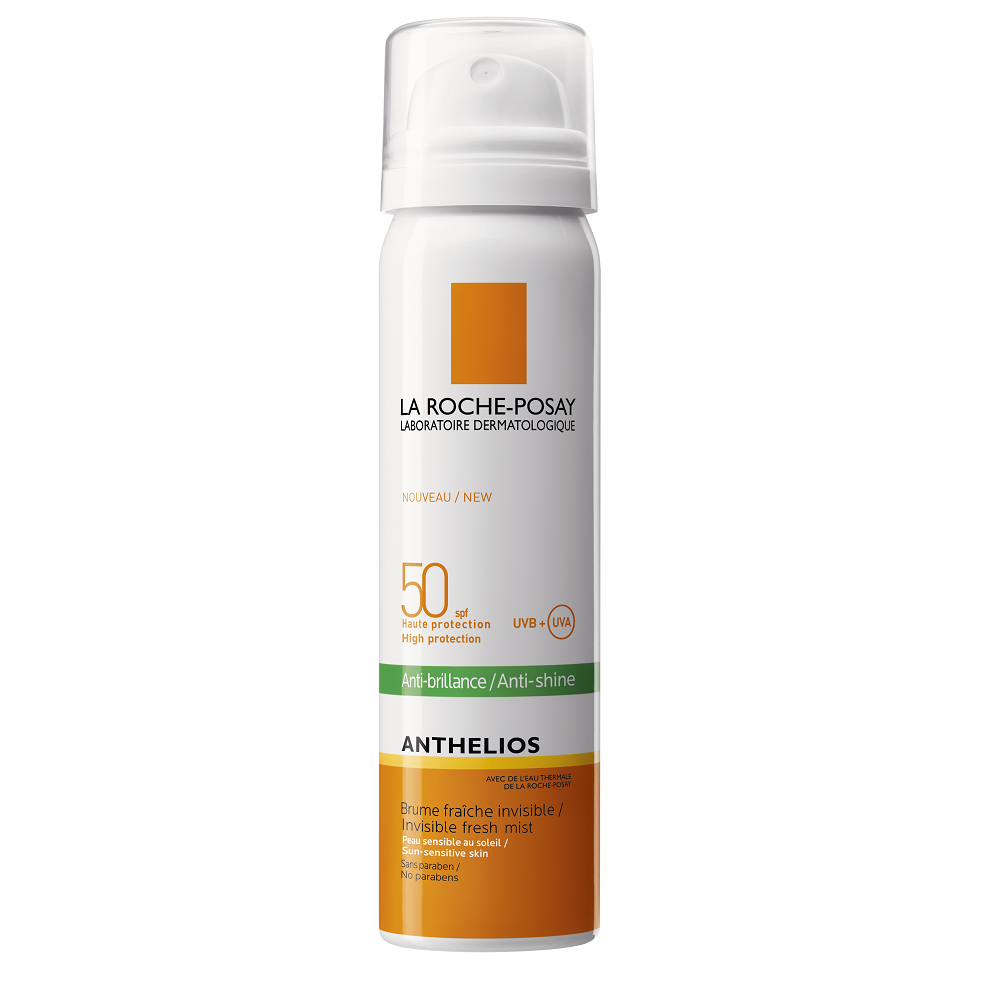 LA ROCHE-POSAY Anthelios Spray cu efect matifiant invizibil pentru fata SPF50, 75ml