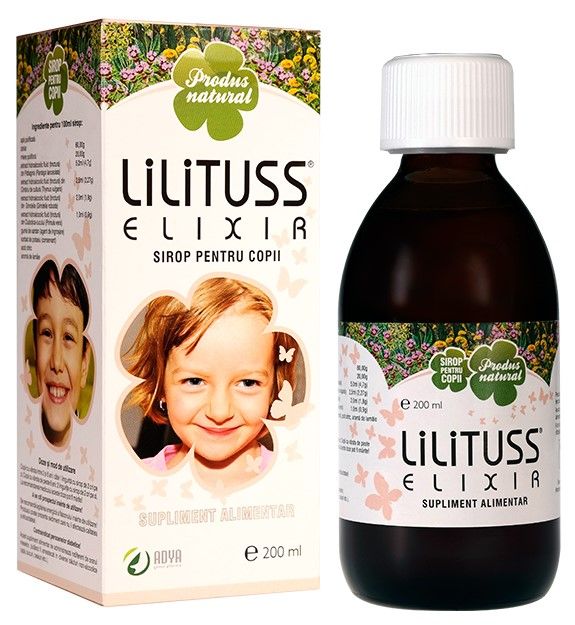 Sirop de tuse pentru copii, LiliTuss Elixir, 200 ml