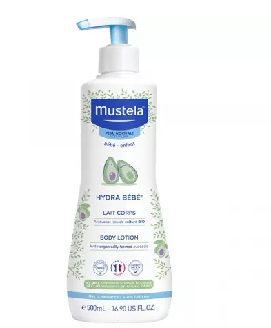 MUSTELA Lotiune de corp hidratanta pentru piele normala, hydra bebe, 500 ml, mustela