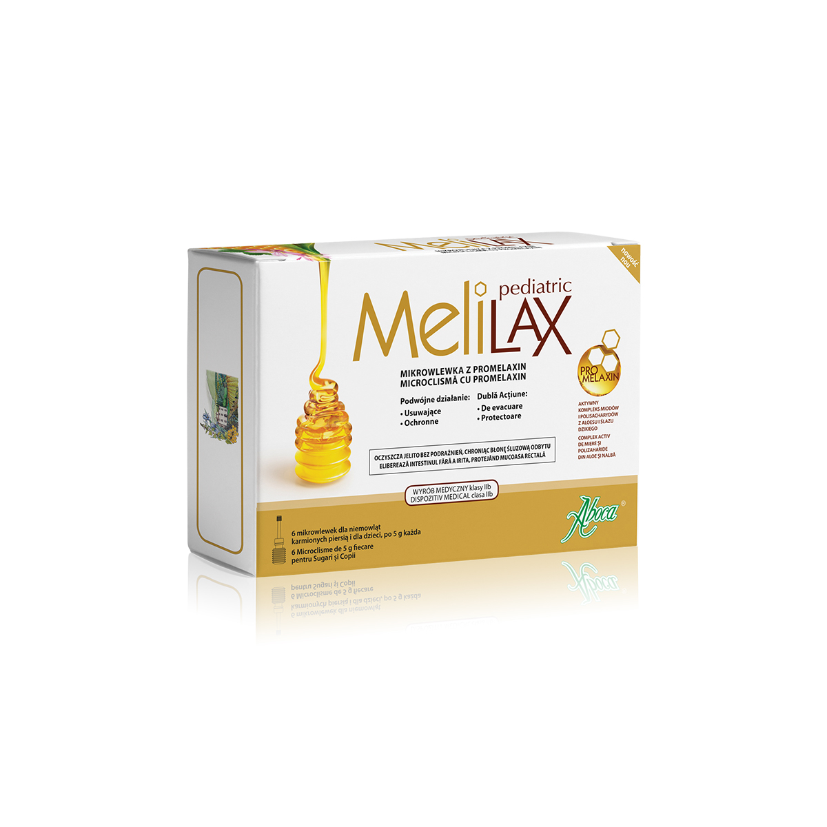 MeliLax microclisme cu propolis Pediatric, 6 bucăți, Aboca