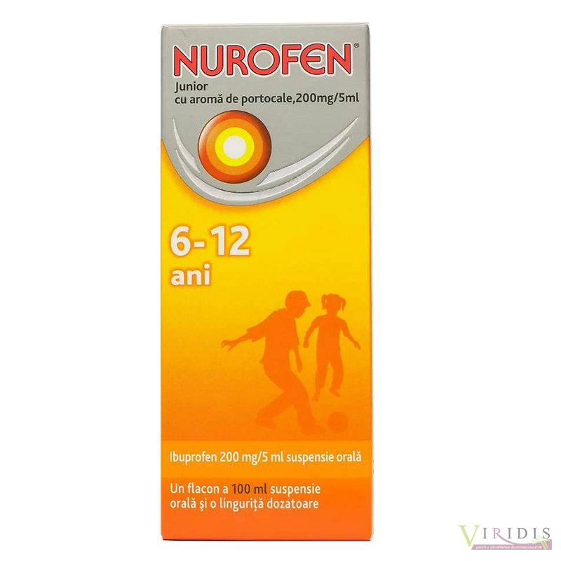 NUROFEN JUNIOR, CU AROMA DE PORTOCALE 40 mg/ml x 1 SUSP. ORALA, RECKITT BENCKISER  R