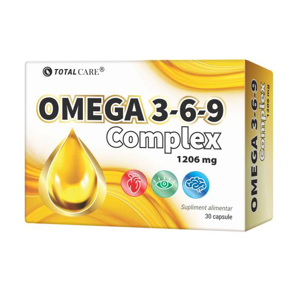 Total Care Omega 3-6-9 Complex 1206 mg, 30 capsule, Cosmopharm