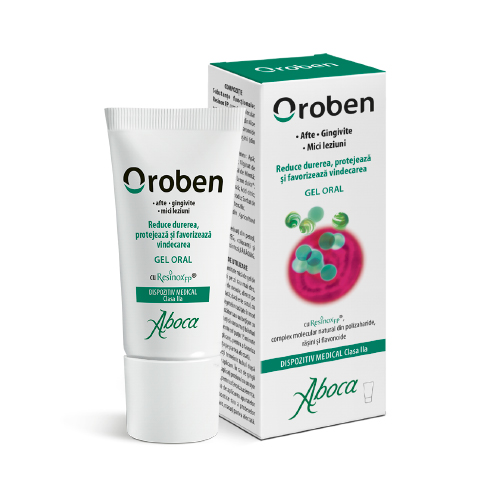 Oroben gel oral afte, gingivite, mici leziuni, 15ml, Aboca