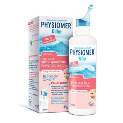 Spray cu soluție nazală, Physiomer Baby, 115 ml, Omega Pharma
