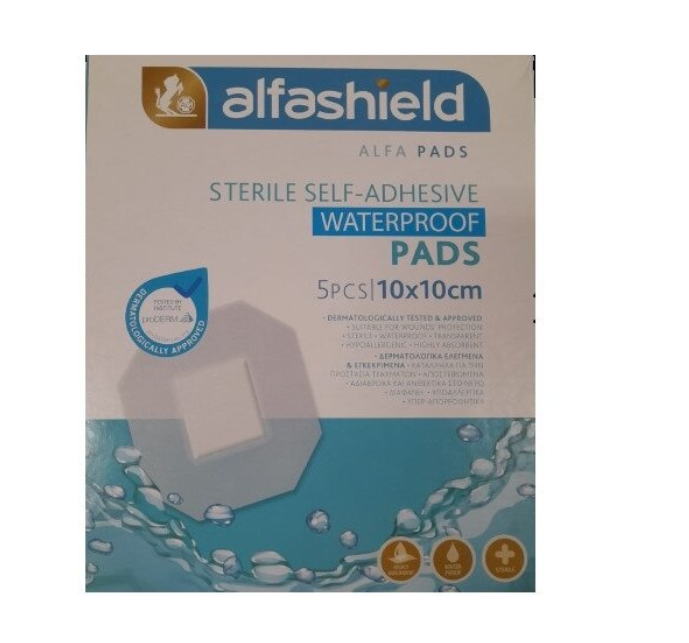Plasturi tifon apa 10x10cm*5buc alfashield