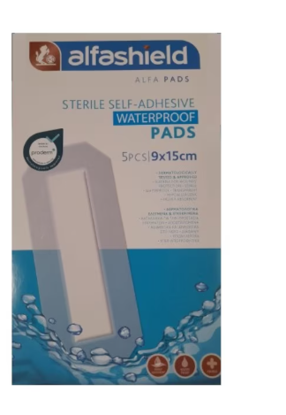 Plasturi tifon apa 9x15cm*5buc alfashield