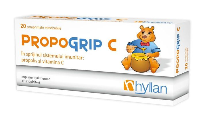 Propogrip C, 20 comprimate masticabile, Hyllan