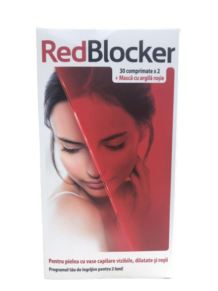 Redblocker, 30 comprimate, Aflofarm + CADOU Redblocker, masca cu argila rosie, 50 ml