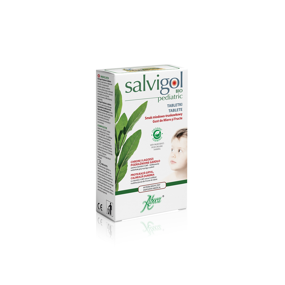 Salvigol Bio pediatric gust de miere și fructe, 30 tablete