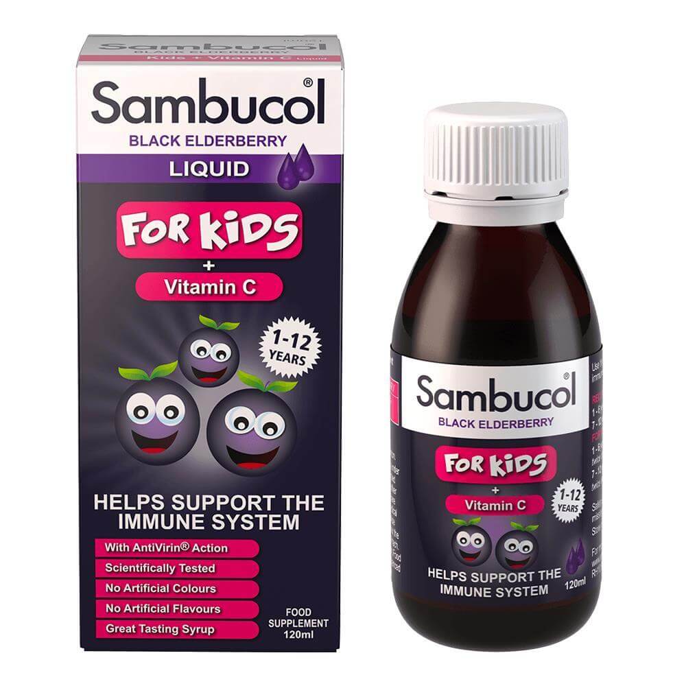 SAMBUCOL + VITAMIN C FOR KIDS SIROP IMUNITATE PENTRU COPII 120 ML