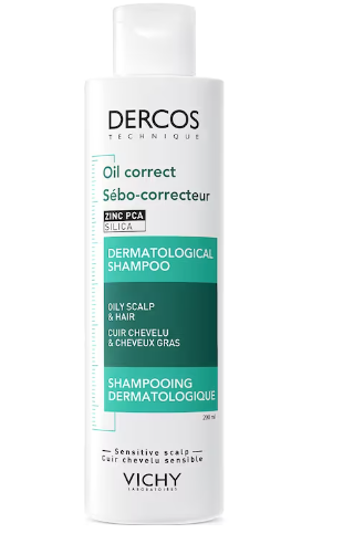 Sampon-tratament sebocorector pentru scalp cu exces de sebum Dercos, 200 ml, Vichy