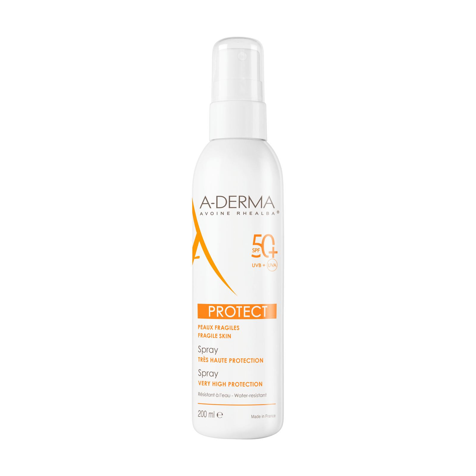 Spray pentru piele sensibilă cu SPF 50+, 200 ml, A-Derma Protect