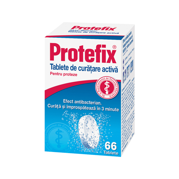 Tablete de curatare activa pentru proteze PROTEFIX, 66 tablete