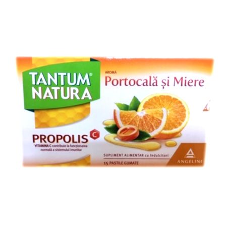 TANTUM NATURA  PORTOCALA SI MIERE * 15 pastile gumate