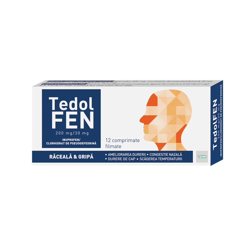 Tedolfen,  200 MG/30 MG, 12 comprimate, Teva Pharmaceuticals