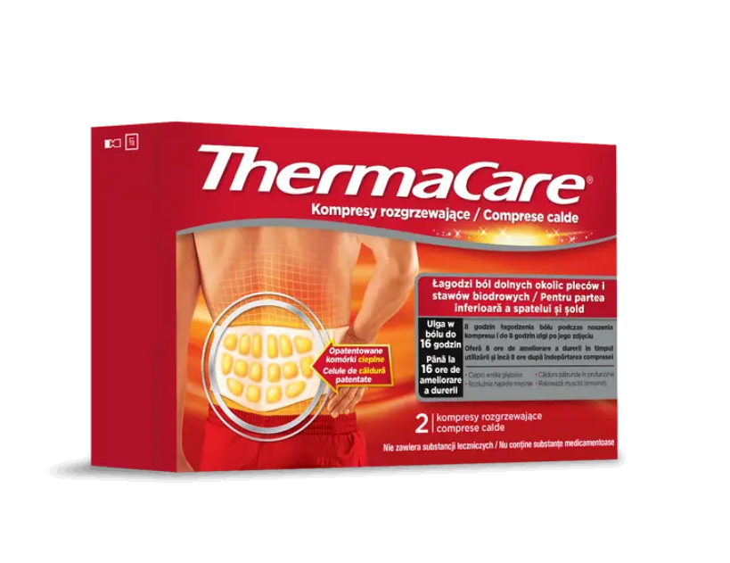 THERMACARE COMPRESE CALDE PT PARTEA INFERIOARA A SPATELUI SI SOLD 2 BUC