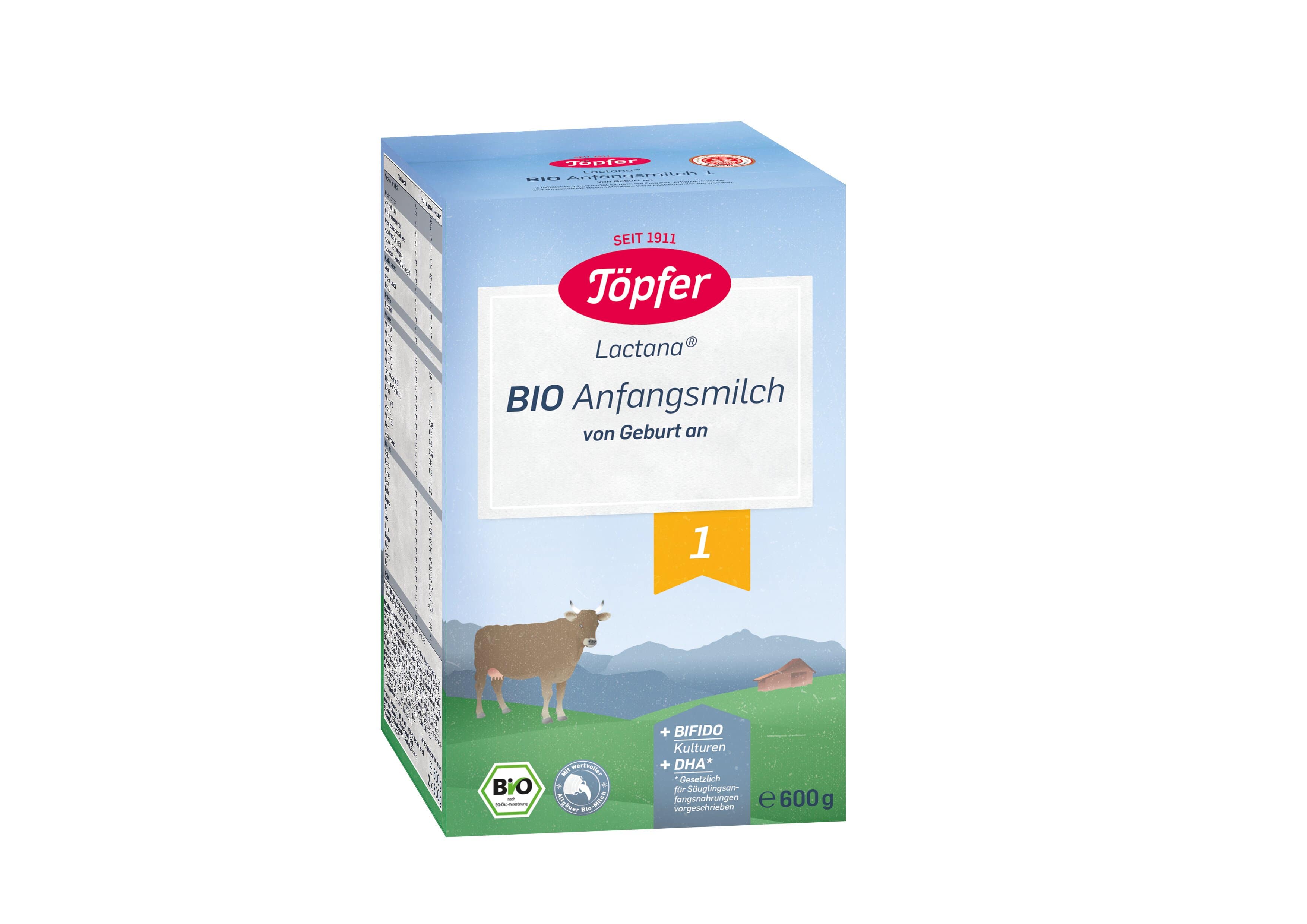 Formula lapte praf Bio 1, +0 luni, 600g, Topfer