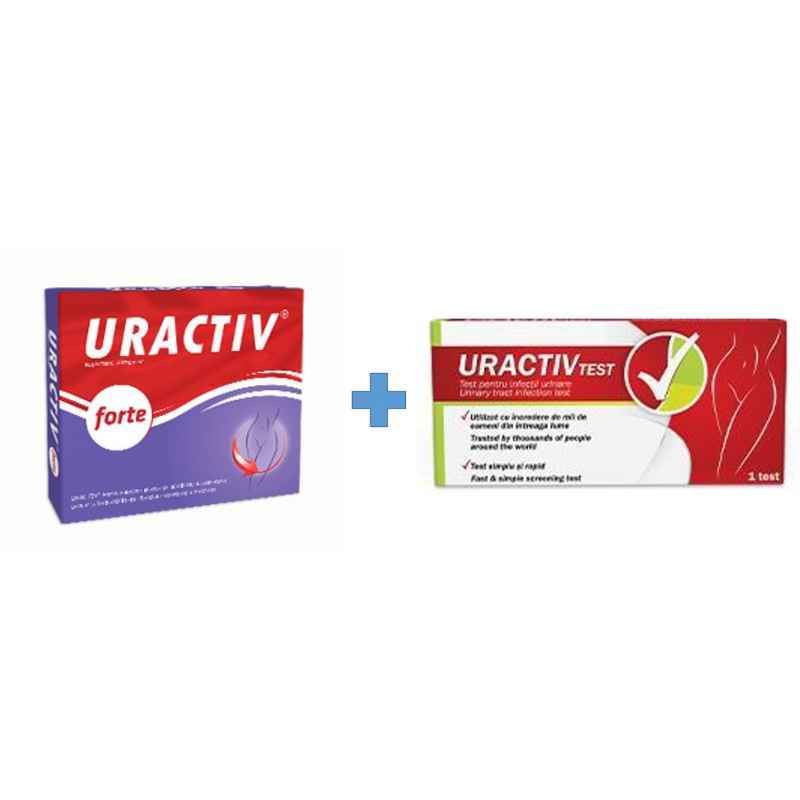 Pachet Uractiv Forte, 10 comprimate + Uractiv Test CADOU
