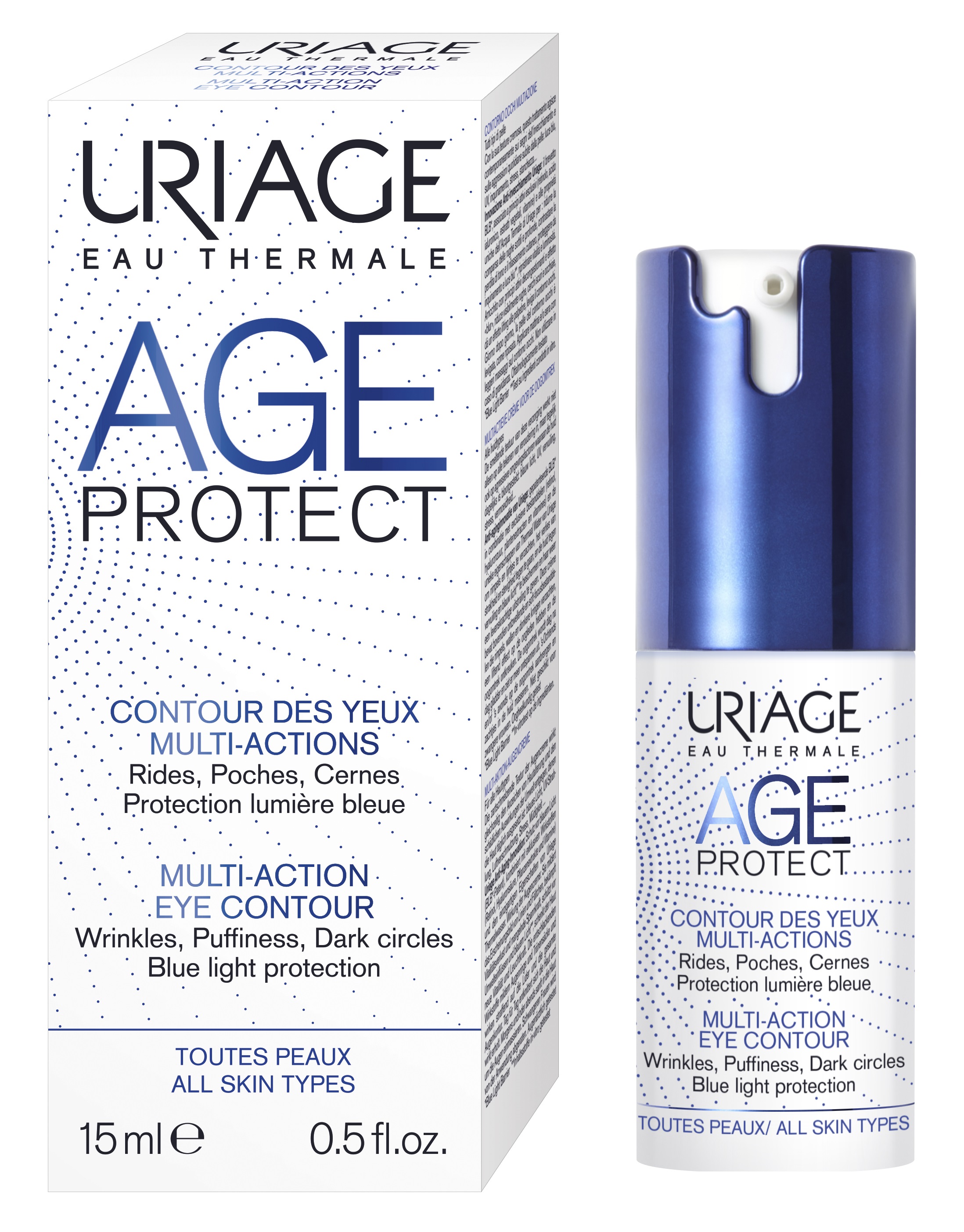 AGE PROTECT Crema contur de ochi antiaging, 15ml, Uriage
