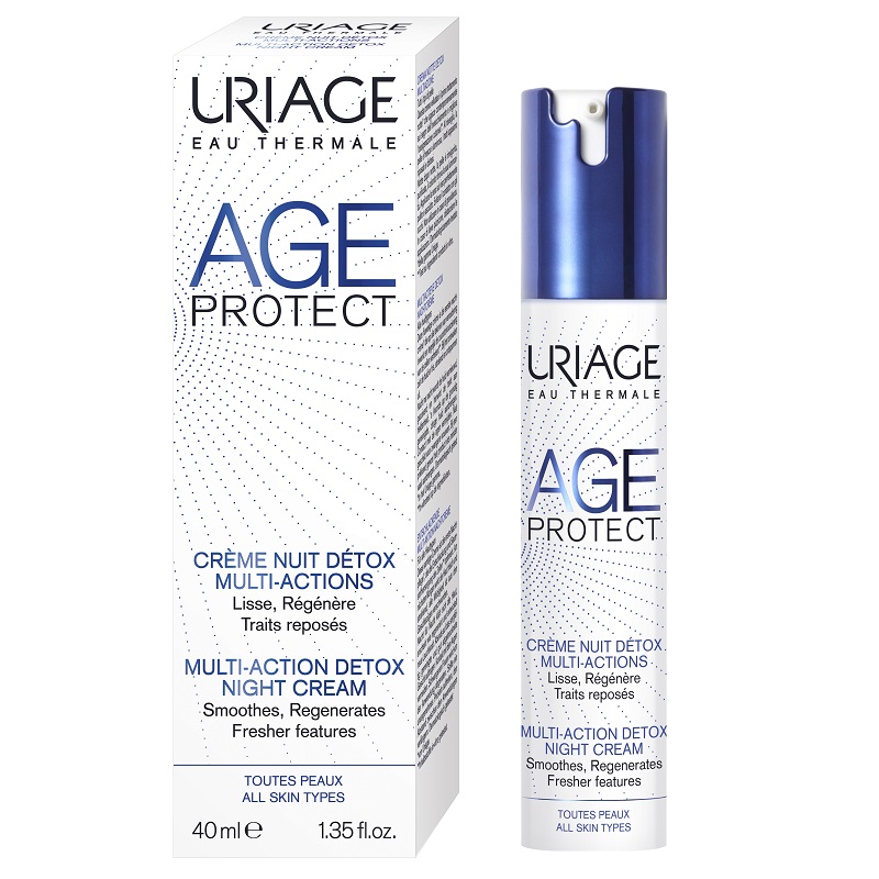 AGE PROTECT Crema noapte detox antiaging, 40ml, Uriage