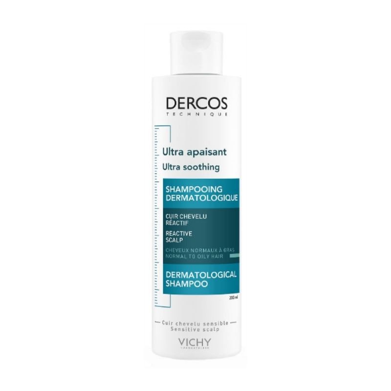 VICHY Dercos Șampon ultra calmant pentru păr normal-gras, 200 ml