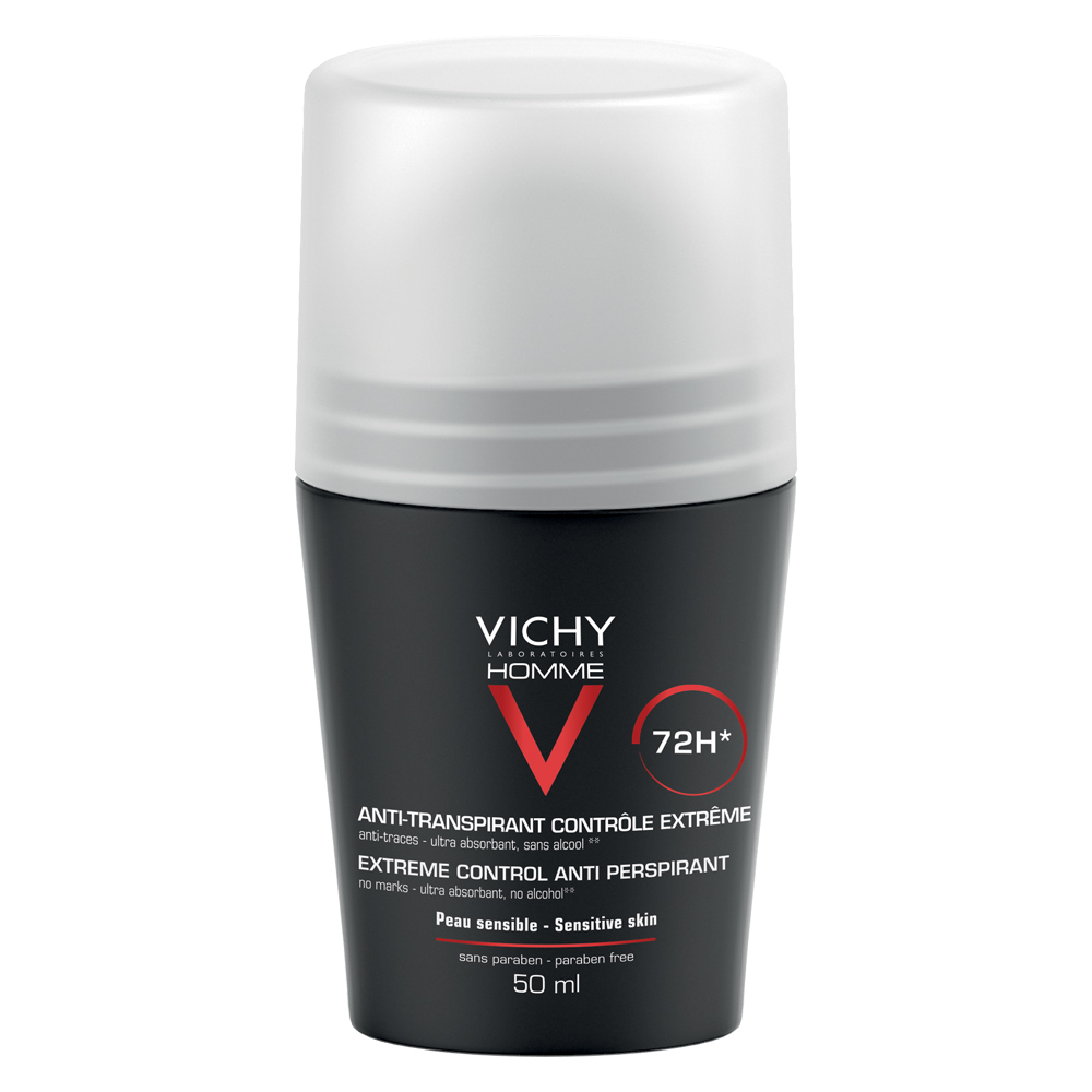 VICHY Homme Deodorant roll-on control extrem, eficacitate 72h, 50ml 