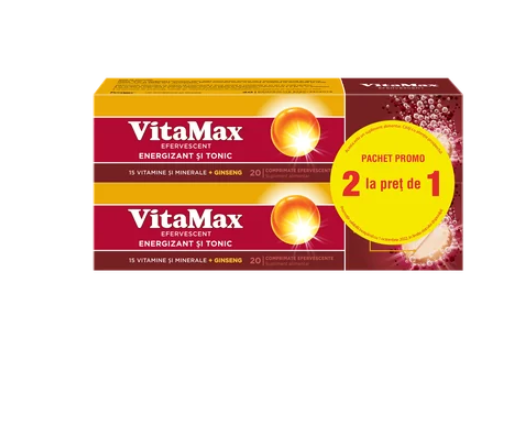 Vitamax efervescent 20 cpr eff 2 la pret de 1 omega pharma