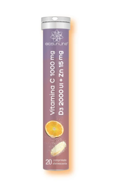 HELCOR Vitamina c1000 mg d3 2000ui zinc 15 mg 20 cpr eff helcor