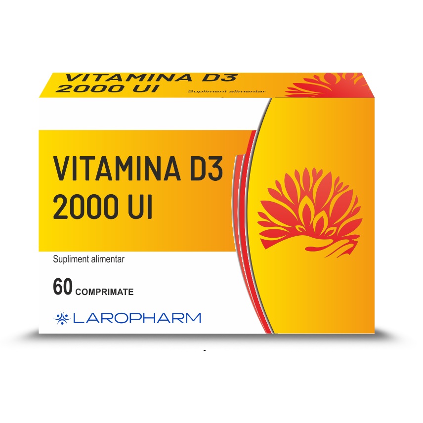 VITAMINA D3 2000UI*60 CPR, LAROPHARM