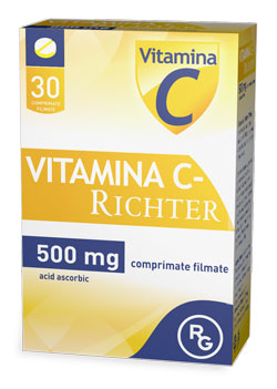 Vitamina C 500mg, 30 comprimate, Richter