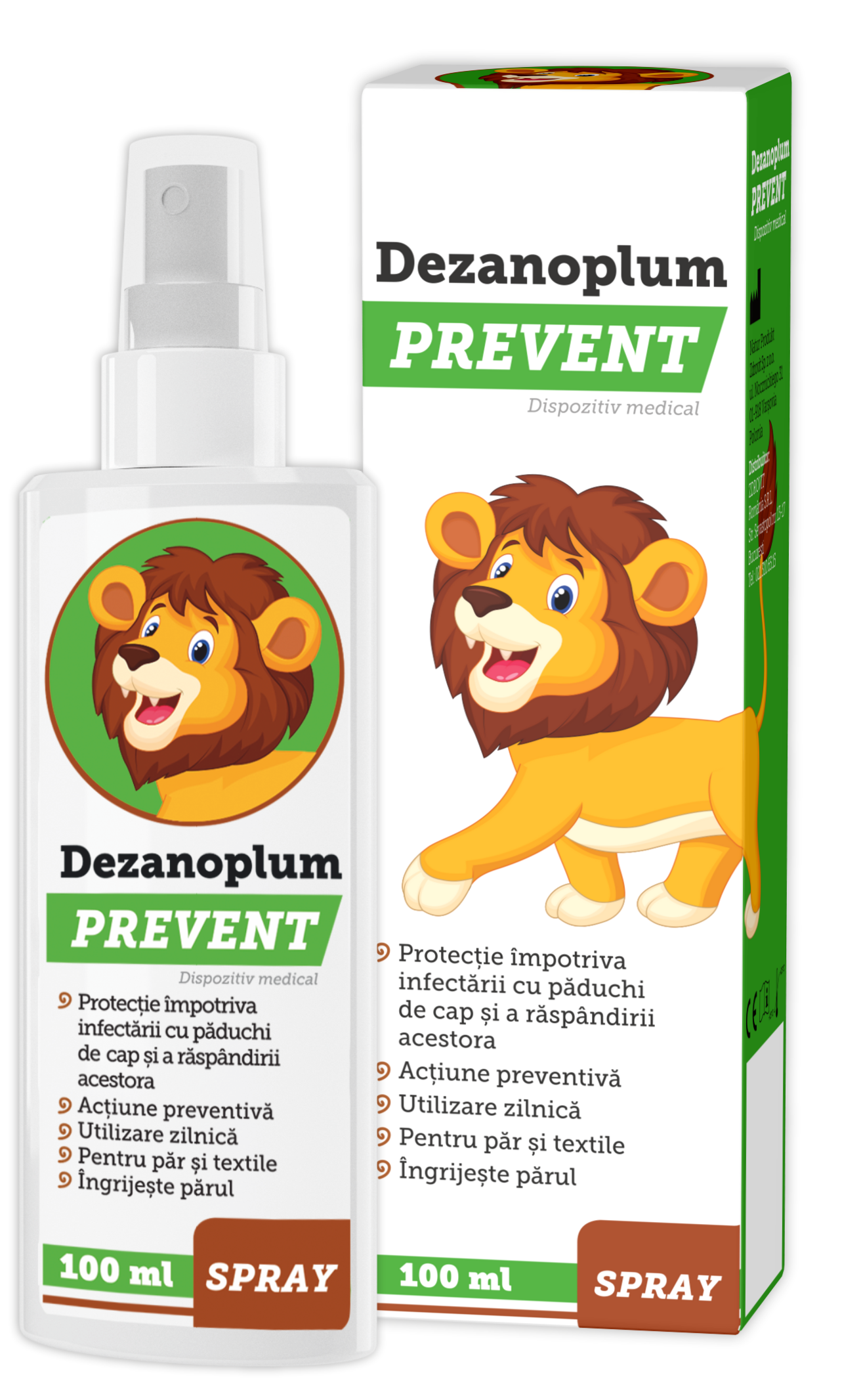 Spray Prevent împotriva păduchilor Dezanoplum, 100 ml, Zdrovit