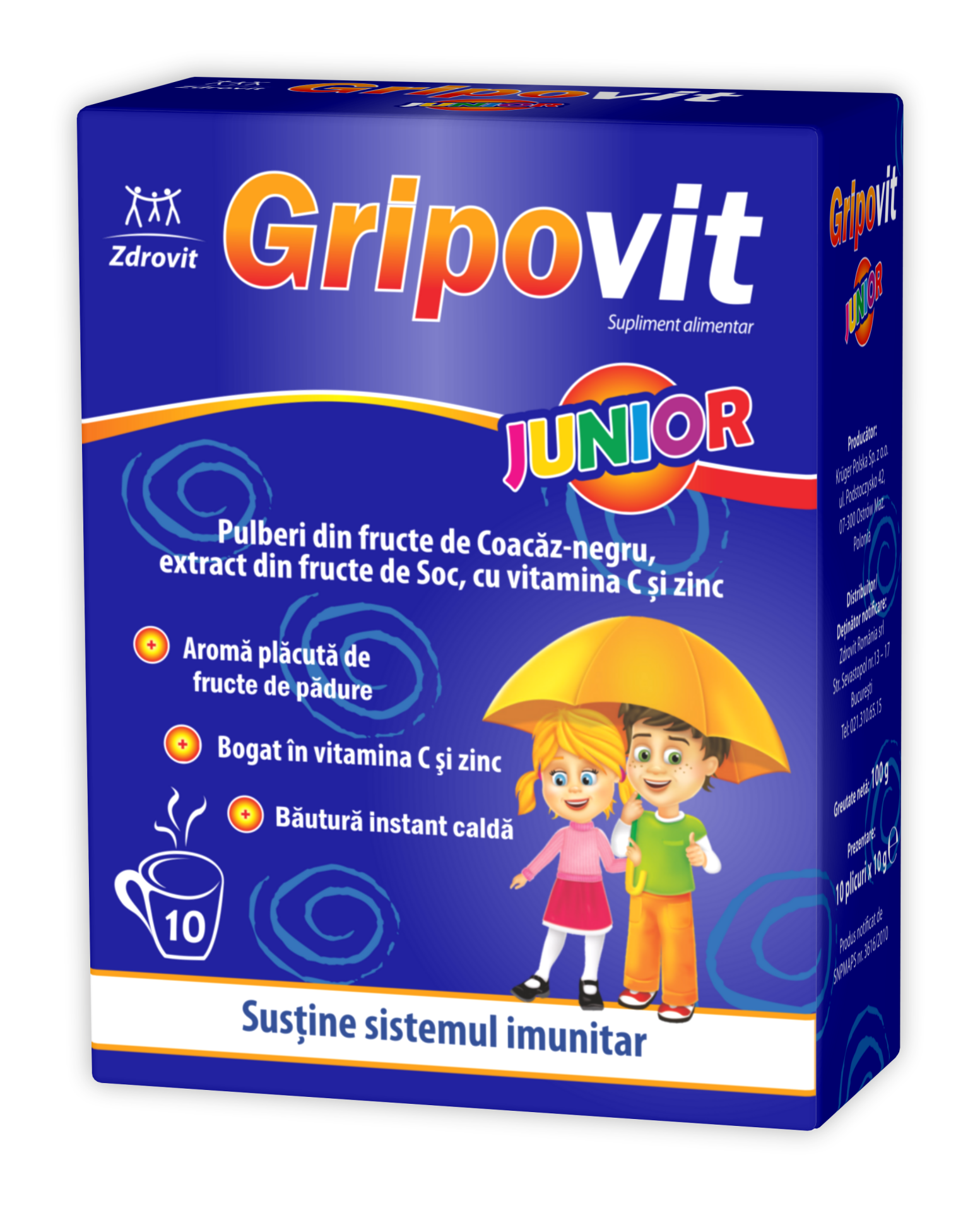 Gripovit Junior, 10 plicuri, Zdrovit