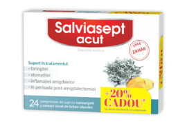 ZDROVIT Salviasept acut fără zahăr, 24 comprimate + 20% cadou, zdrovit