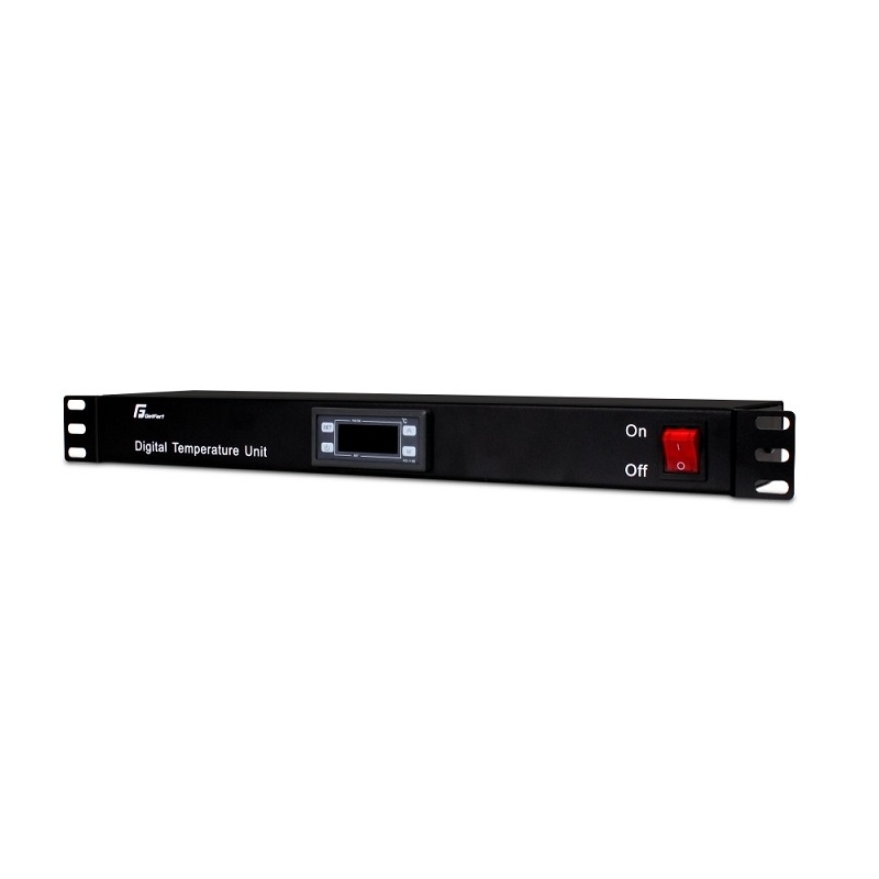 Termostat digital pentru cabinete rack 19", 1U KMW KM-RACK-TERMOSTAT