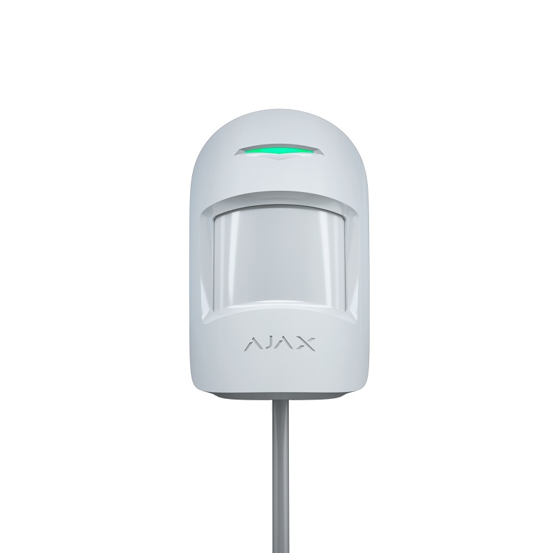 Detector cu fir PIR Ajax MotionProtect Plus Fibra Alb