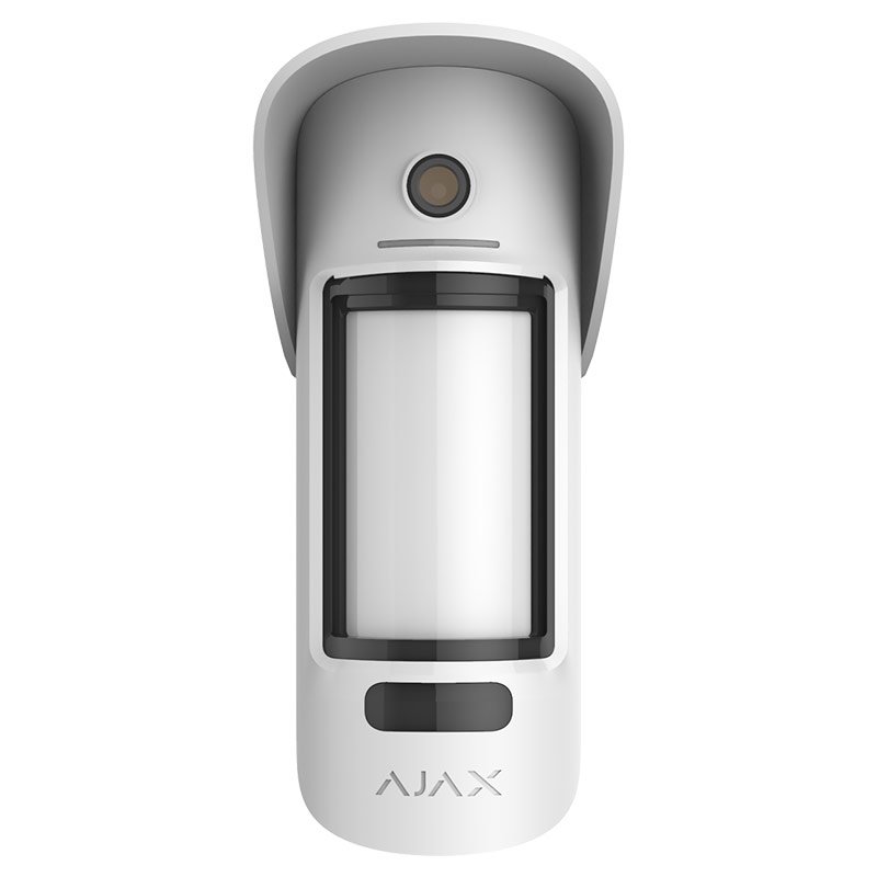 Detector Wireless PIR de exterior cu cameră AJAX MotionCam Outdoor Alb