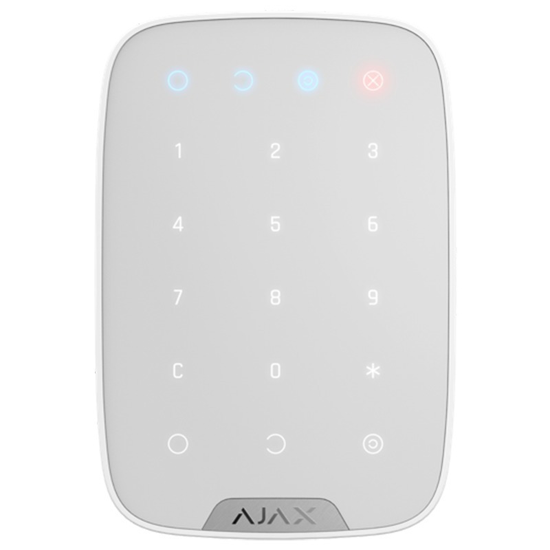 Tastatură Wireless Ajax KeyPad Albă