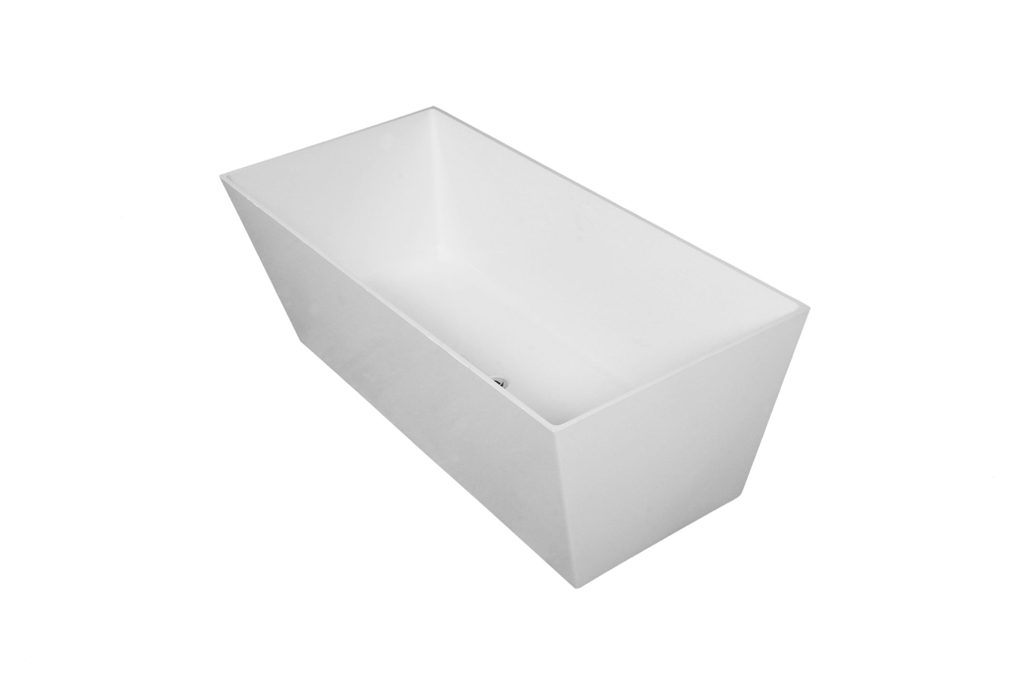 Cazi freestanding - Cada freestanding Cast Marble Cairo 159.5x65.5 cm, fara preaplin, compozit alb, laguna.ro