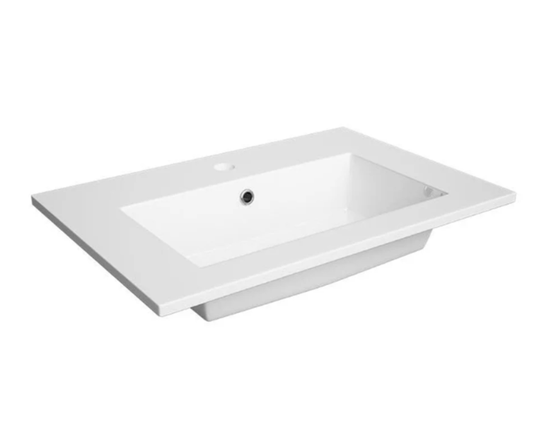 Lavoare - Lavoar Defra Flex 60 x 40 x 1.2 cm din compozit, montare pe mobilier, alb, laguna.ro