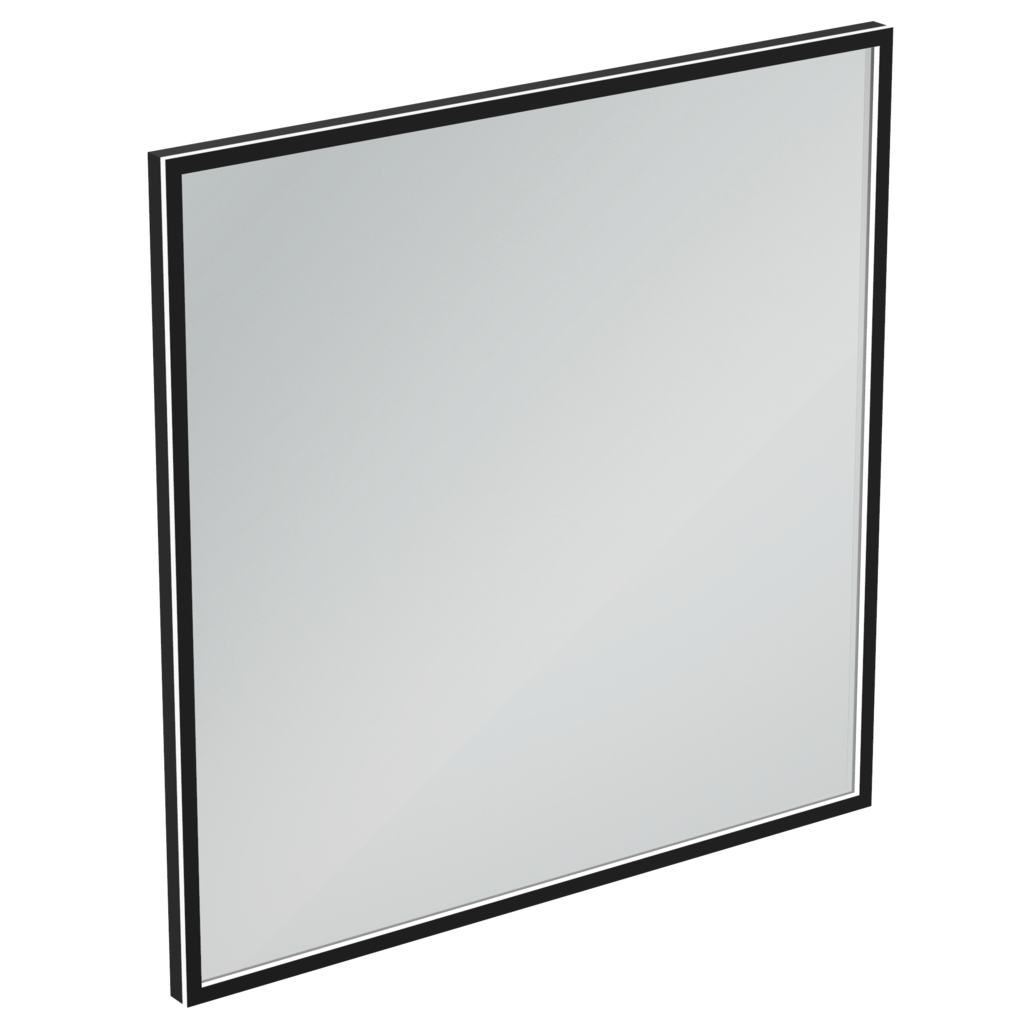 Oglinzi baie, oglinzi cosmetice si corpuri de iluminat - Oglinda cu iluminare Led Ideal Standard Conca Square 100 cm, rama neagra, laguna.ro