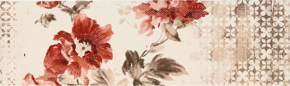 Decor ceramic Piesa decor Chroma Flower 11.5x38 cm ivory /co
