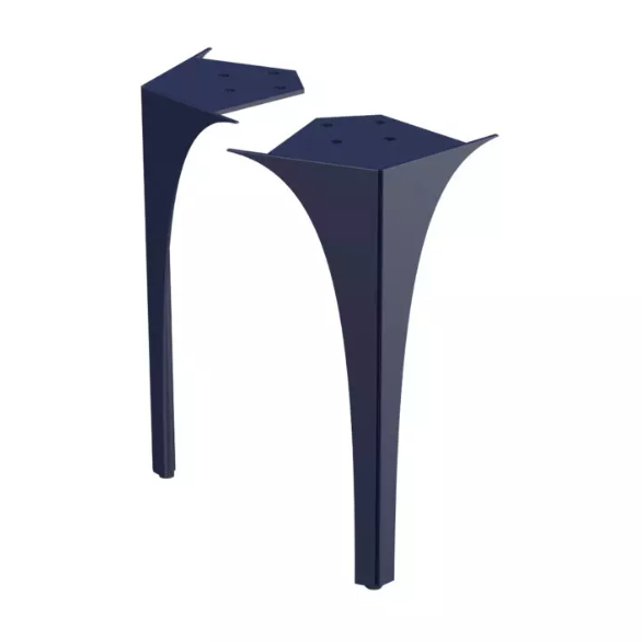 Dulapuri baza si blaturi lavoar - Set picioare fata pentru dulap inalt Oristo Louis, 27.5 cm, bleumarin mat, laguna.ro