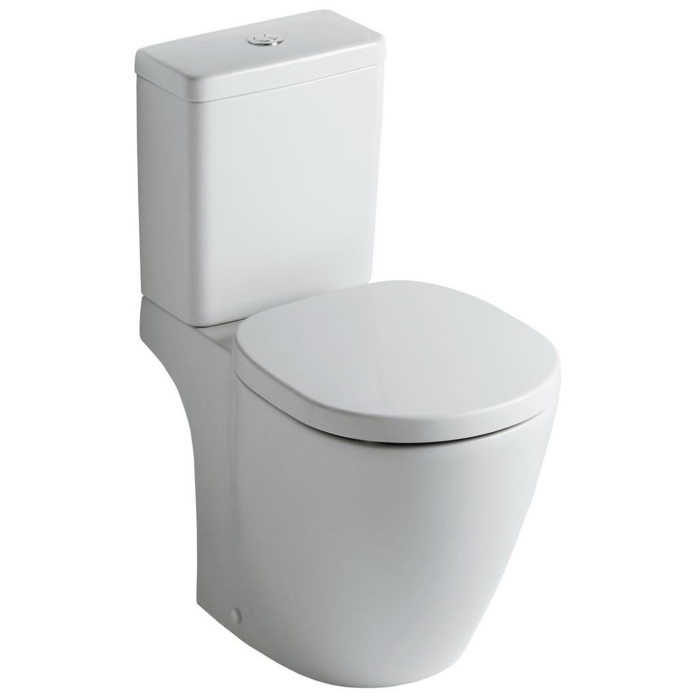 Seturi vase wc - Set vas wc pe pardoseala Ideal Standard Connect Cube, rezervor alimentare laterala si capac cu inchidere lenta, laguna.ro