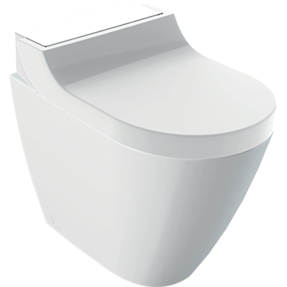 Seturi vase wc - Set vas wc pe pardoseala Geberit AquaClean Tuma Comfort cu functie de bideu electric si capac cu inchidere lenta, alb, laguna.ro