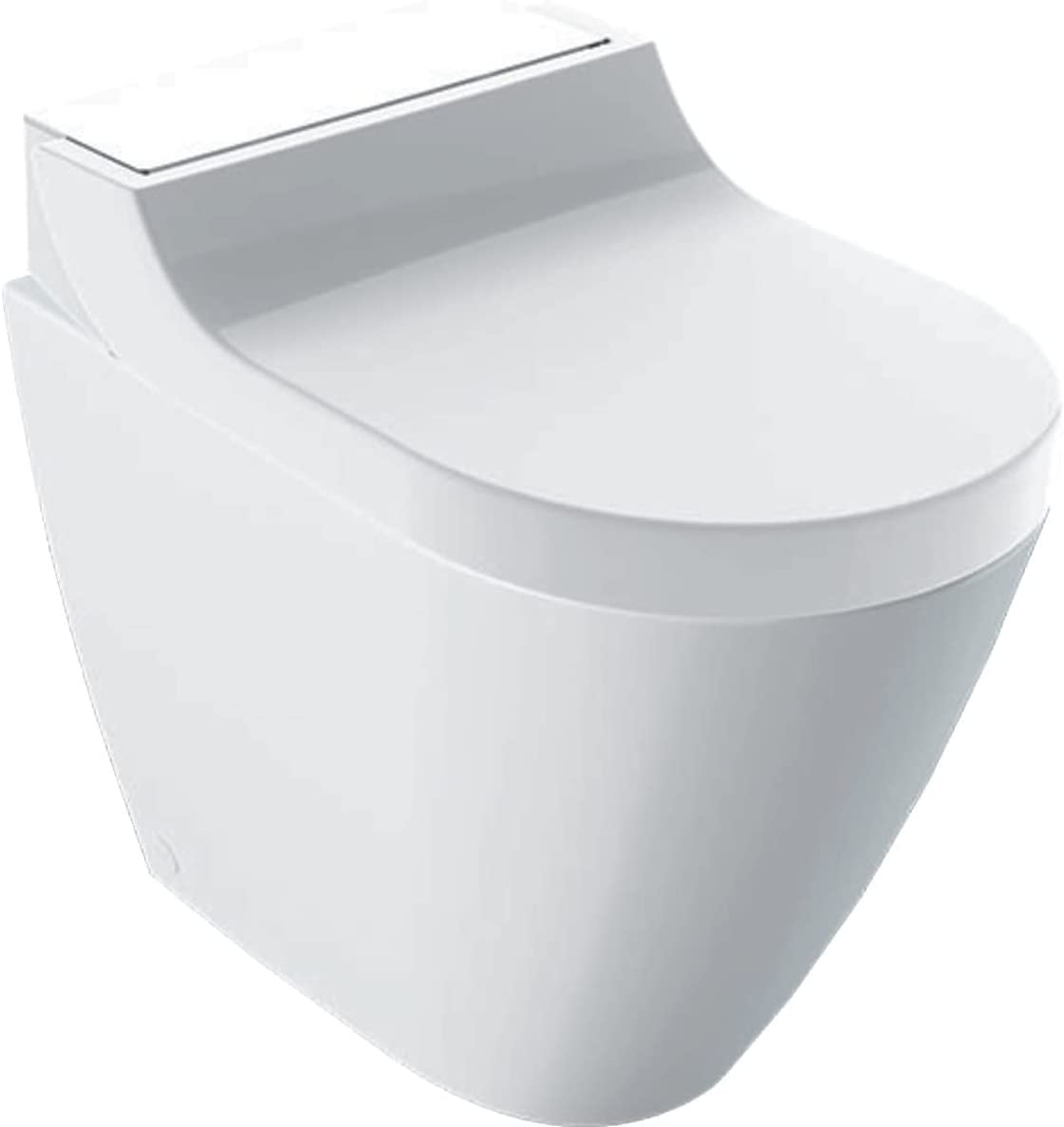 Seturi vase wc - Set vas wc pe pardoseala Geberit Tuma Classic cu functie de bideu electrica si capac inchidere lenta, alb, laguna.ro