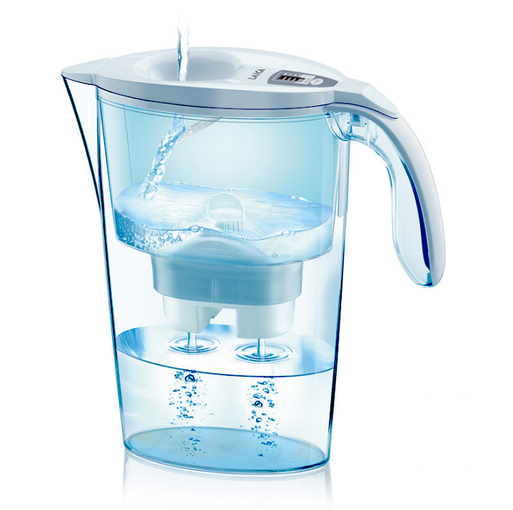 Cana filtranta de apa Laica Stream, 2.3 litri, Alb